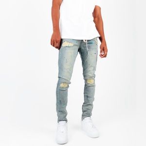 THRT DENIM PRIMARY C12 LIGHT WASH SKINNY JEANS